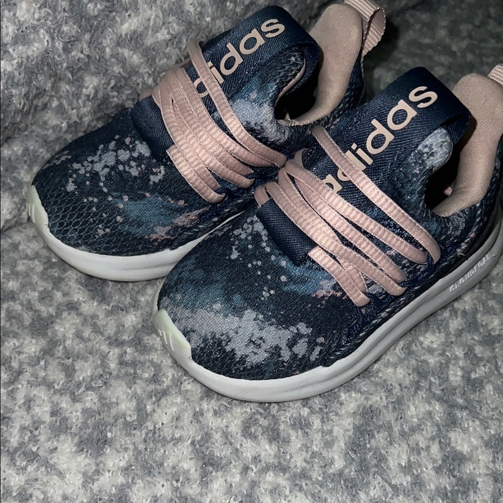 Adidas Kids Sneakers in Navy and Light Pink Size 5 Toddler